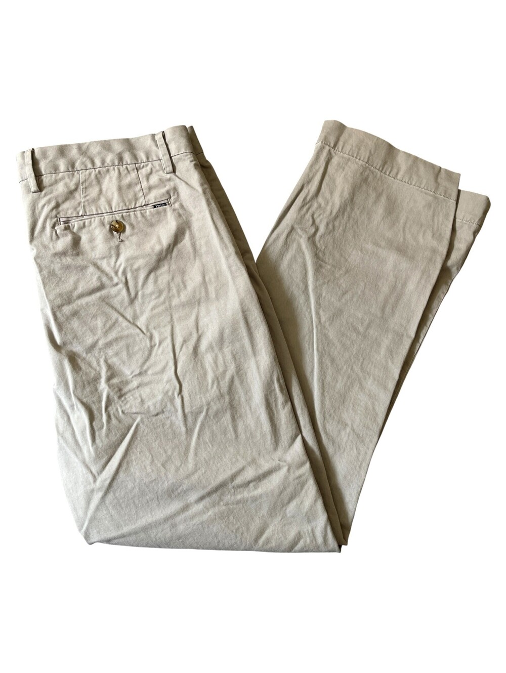 Polo Ralph Lauren Stretch Classic Fit Straight-Leg Pants Light Tan Mens 36x32